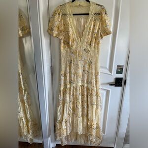 Loveshack fancy tink yellow dress